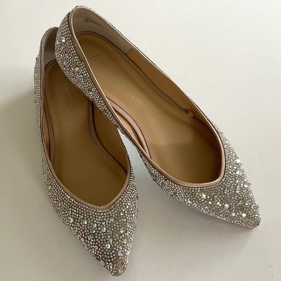 BETSEY JOHNSON Jude Rhinestone Ballet Flats Size 8 - Picture 2 of 13